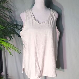 Women's Off-White Sleeveless Top